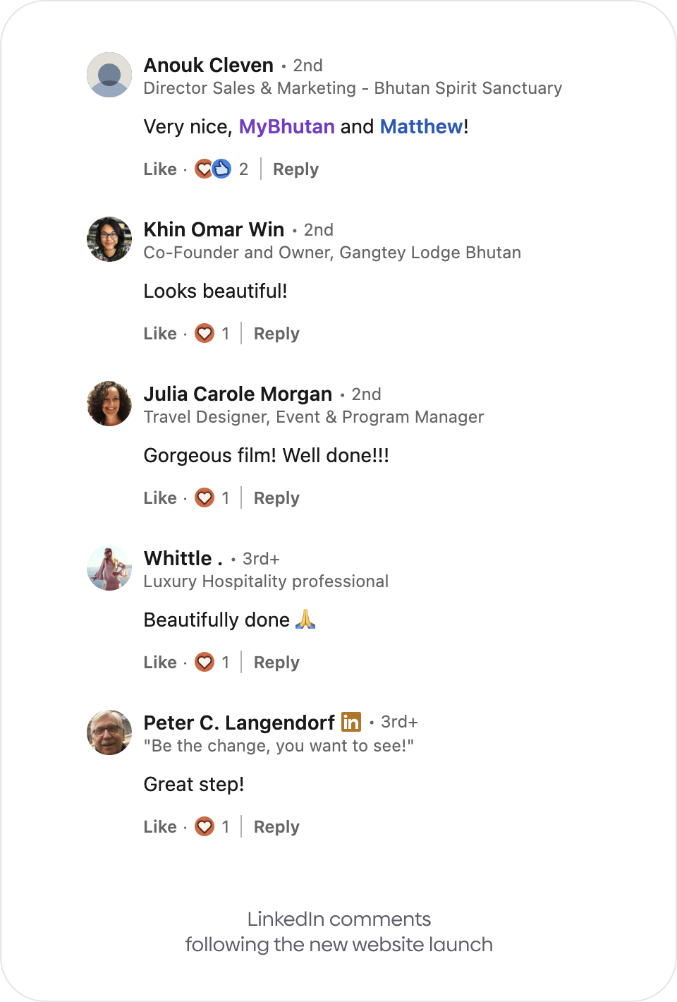 user feedbacks